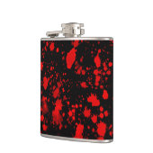 Colorful Black Red Paint Splatter Artistic Splash Heupfles (Links)