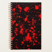 Colorful Black Red Paint Splatter Artistic Splash Planner (Voorkant)