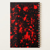 Colorful Black Red Paint Splatter Artistic Splash Planner (Achterkant)
