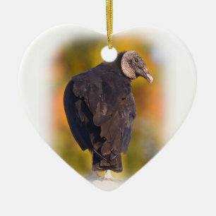 Colorful Black Vulture Keramisch Ornament