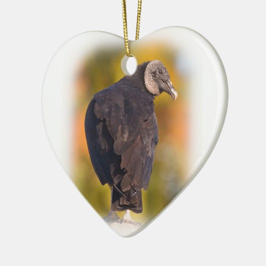 Colorful Black Vulture Keramisch Ornament (Links)