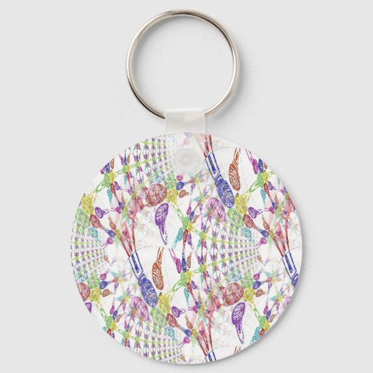 Colorful Blacklight-microfoons (Infinity Pattern) Sleutelhanger (Voorkant)