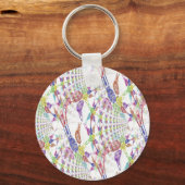 Colorful Blacklight-microfoons (Infinity Pattern) Sleutelhanger (Voorkant)