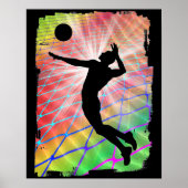 Colorful Blast Volleyball Poster (Voorkant)