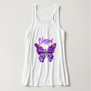 Colorful Blessed Butterfly Tanktop