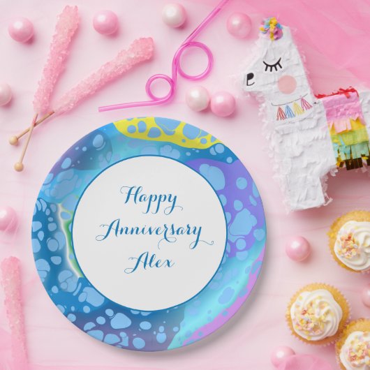 Colorful Blobs Papieren Bordje (Feest)