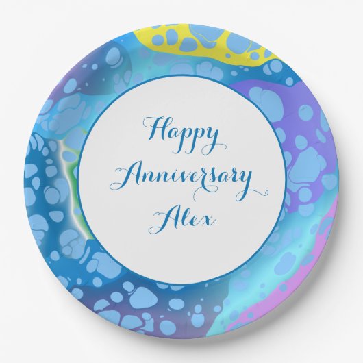 Colorful Blobs Papieren Bordje (Voorkant)