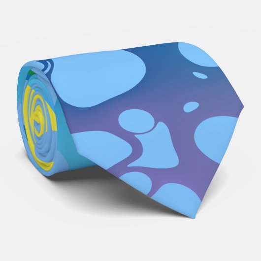 Colorful Blobs Stropdas (Opgerold)