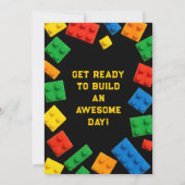 Colorful Block Birthday Party Kaart (Achterkant)