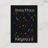 Colorful Block Puzzle Game Developer Designer Visitekaartje (Voorkant)