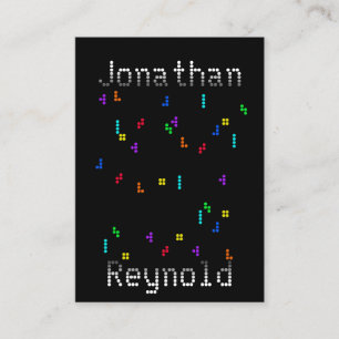 Colorful Block Puzzle Game Developer Designer Visitekaartje