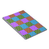 Colorful Block Style Checkerboard Spiral Notitieboek (Rechterzijde)