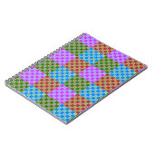 Colorful Block Style Checkerboard Spiral Notitieboek (Linkerzijde)