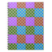 Colorful Block Style Checkerboard Spiral Notitieboek (Voorkant)