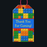 Colorful Blocks Birthday Bedankt Cadeaulabel<br><div class="desc">Geweldig voor verjaardagen! Kleurrijke blokken in rood,  oranje,  blauw,  geel en groen.</div>