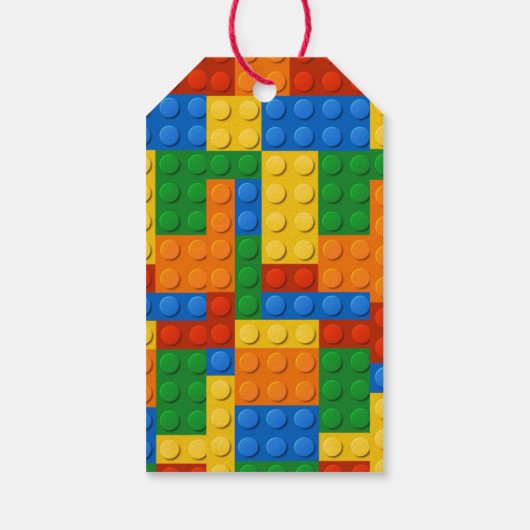Colorful Blocks Birthday Bedankt Cadeaulabel (Achterkant)