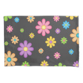 Colorful Bloemenmeisje Power Hippie Kussensloop (Voorkant)