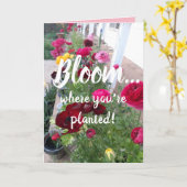 Colorful Bloom waar je bent geplant Kaart (Gele Bloem)