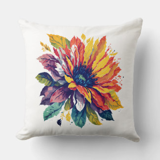 Colorful Blooming Flower op een zomerdag Kussen