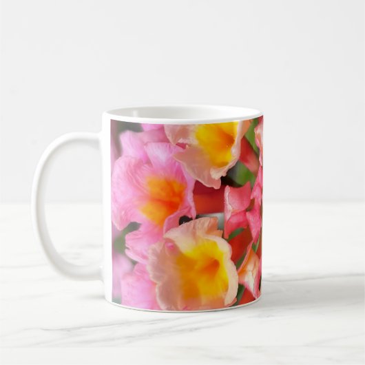 Colorful Blooming Lantana Flower Cluster Classic Koffiemok (Links)