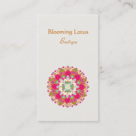 Colorful Blooming Lotus Flower Visitekaartje