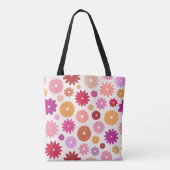 Colorful Blooms Large Pattern Tote Bag (Achterkant)