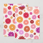 Colorful Blooms Pattern Briefkaart (Voorkant / Achterkant)