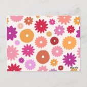 Colorful Blooms Pattern Briefkaart (Achterkant)