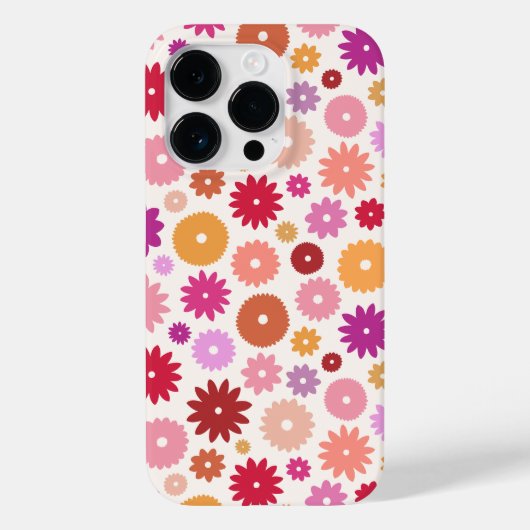 Colorful Blooms Pattern Case-Mate iPhone Case (Achterkant)