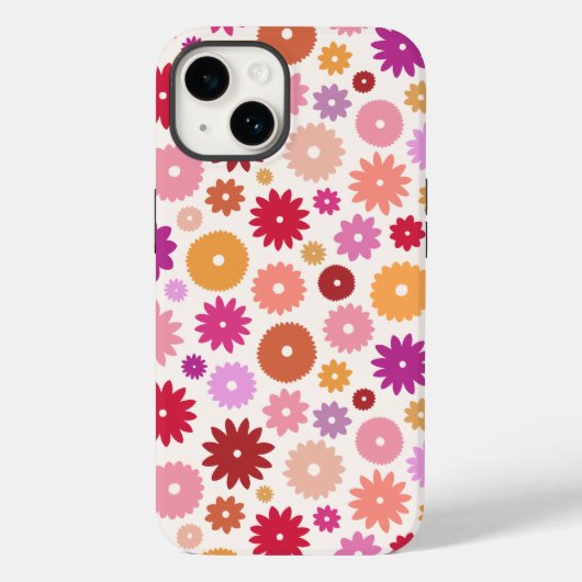 Colorful Blooms Pattern Case-Mate iPhone Case (Achterkant)