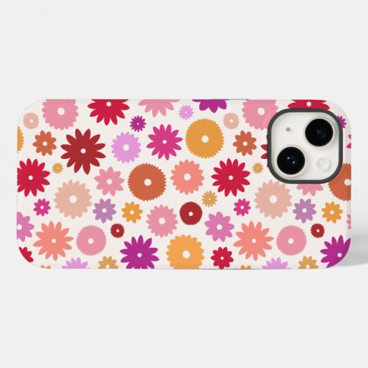 Colorful Blooms Pattern Case-Mate iPhone Case (Achterkant (horizontaal))