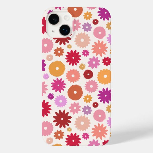 Colorful Blooms Pattern Case-Mate iPhone Case (Achterkant)