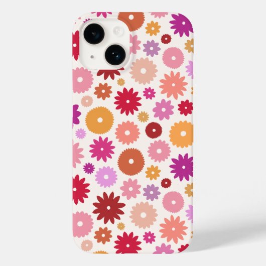 Colorful Blooms Pattern Case-Mate iPhone Case (Achterkant)
