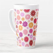 Colorful Blooms Pattern Latte Mok (Linkerhoek)