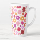 Colorful Blooms Pattern Latte Mok (Rechts)