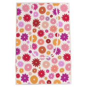 Colorful Blooms Pattern Medium Cadeauzakje (Achterkant)