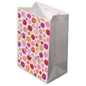 Colorful Blooms Pattern Medium Cadeauzakje (Achterkant Gekanteld)