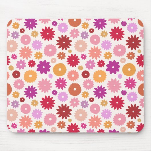 Colorful Blooms Pattern Muismat (Voorkant)