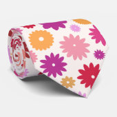 Colorful Blooms Pattern Stropdas (Opgerold)