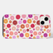 Colorful Blooms Repeat Pattern iPhone Hoesje (Achterkant horizontaal)