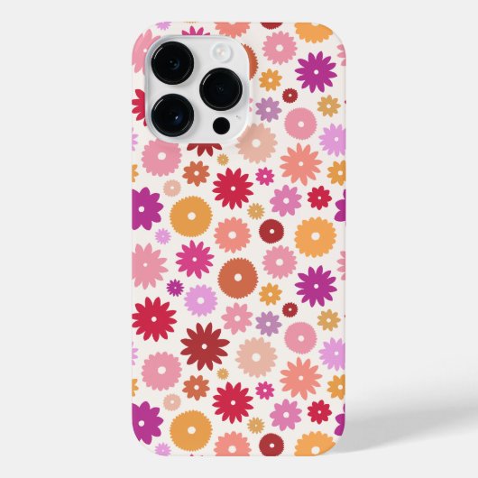 Colorful Blooms Repeat Pattern iPhone Hoesje (Achterkant)
