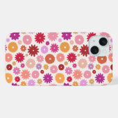 Colorful Blooms Repeat Pattern iPhone Hoesje (Achterkant horizontaal)