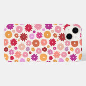 Colorful Blooms Repeat Pattern iPhone Hoesje (Achterkant horizontaal)