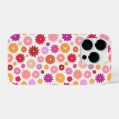 Colorful Blooms Repeat Pattern iPhone Hoesje (Achterkant horizontaal)