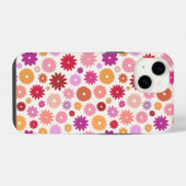 Colorful Blooms Repeat Pattern iPhone Hoesje (Achterkant horizontaal)