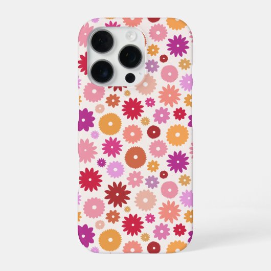 Colorful Blooms Repeat Pattern iPhone Hoesje (Achterkant)