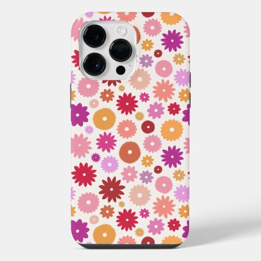 Colorful Blooms Repeat Pattern iPhone Hoesje (Achterkant)