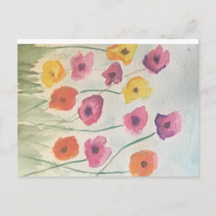 Colorful Blossom Briefpapier Briefkaart