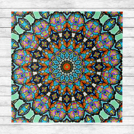 Colorful Blown Glass Balls Mandala Legpuzzel