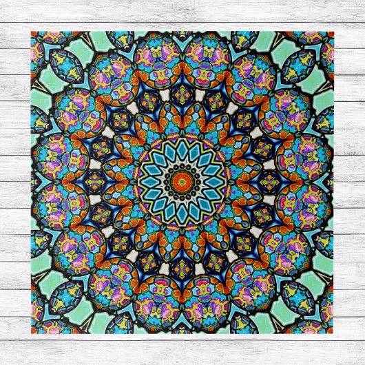 Colorful Blown Glass Balls Mandala Legpuzzel